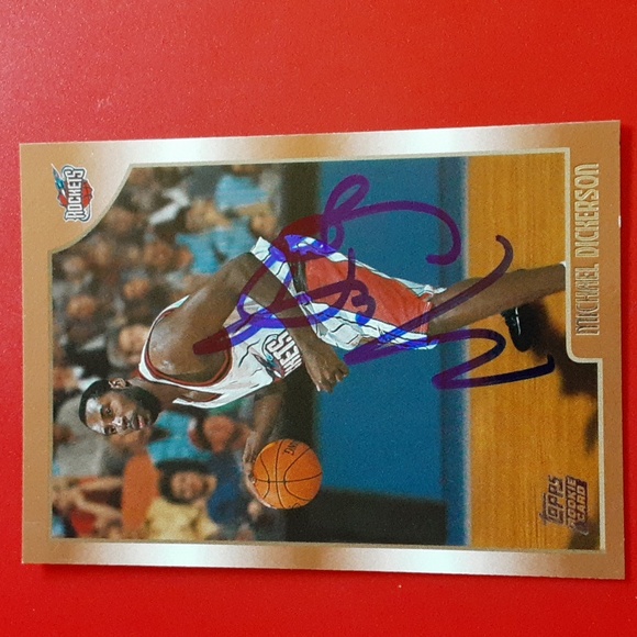 AUTOGRAPHED Michael Dickerson Houston Rockets NBA Basketball Rookie Card RC - Picture 1 of 3
